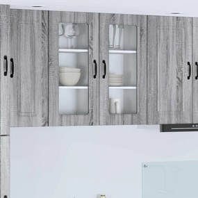 vidaXL Πάνελ πλυντηρίου πιάτων Kalmar 2 pcs Γκρίζο Σονομα