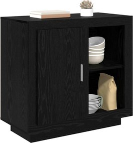 vidaXL Πλαϊνό γραφείο Μαύρη Οξυά 80 x 40 x 75 εκ. Επεξεργασμένο ξύλο