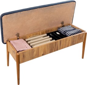 Ταμπουρέ Πεύκο Atlantic / Σκούρο Μπλε VINA 110x40x48