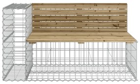 vidaXL Παγκάκι Κήπου Συρματοκιβώτιο 122x71x65,5 εκ. Εμποτ. Ξύλο Πεύκου