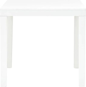 vidaXL Τραπέζι Κήπου με 2 Πάγκους Λευκό Πλαστικό