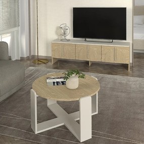 Έπιπλο τηλεόρασης Rebel Megapap χρώμα rota oak - sandstone 150x35x45εκ. - GP042-0289,1