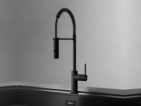 Elleci Arcadia Black Matt - Μπαταρία Κουζίνας με Ντους