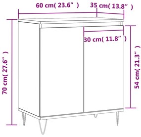 ΝΤΟΥΛΑΠΙ ΓΚΡΙ SONOMA 60X35X70 ΕΚ. ΑΠΟ ΕΠΕΞΕΡΓΑΣΜΕΝΟ ΞΥΛΟ 827162