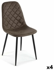 Καρέκλα Versa Serena Σκούρο καφέ 53 x 88 x 43,5 cm (4 Μονάδες)