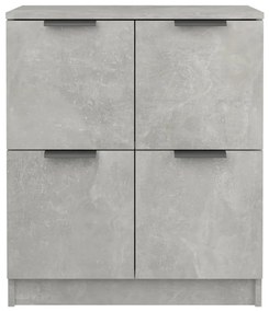 vidaXL Ντουλάπια 2 τεμ. Γκρι Σκυροδέματος 60x30x70 εκ. Επεξεργ. Ξύλο