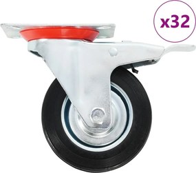 vidaXL Ρόδες Περιστρεφόμενες 32 τεμ. 100 χιλ.