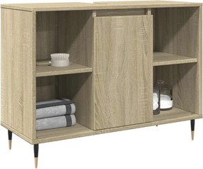 vidaXL Ντουλάπι Μπάνιου Sonoma Δρυς 80 x 33 x 60 εκ. από Επεξεργ. Ξύλο