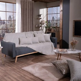 Ριχτάρι Michigan 01 Ecru Teoran Three-Seater 180x300cm Βαμβάκι-Ακρυλικό