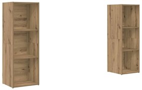vidaXL Σετ επίπλου τηλεόρασης 2 pcs artisan δρυς 107 x 35 x 37 cm