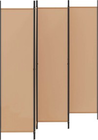 vidaXL 5-Panel Διχοτόμος Μπεζ 250 x 200 cm Ύφασμα