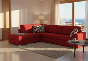 Γωνιακός καναπές Must-Δεξιά-295φ 230β εκ.-Κόκκινο