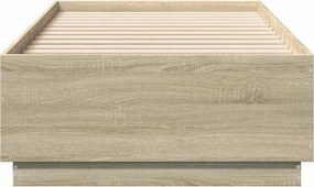 vidaXL Πλαίσιο Κρεβατιού Sonoma Δρυς 100x200 εκ. Επεξεργασμένο Ξύλο