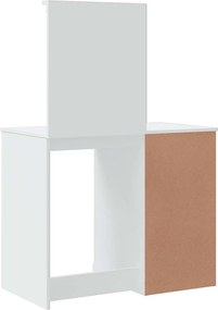 vidaXL Μπουντουάρ με LED Φώτα Λευκό 90x42x132,5 εκ.