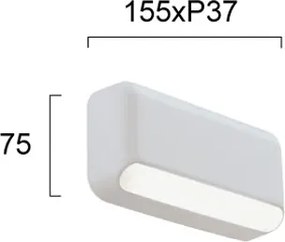 Απλίκα LED Εξωτερικού Χώρου Viokef Seren White 4309300