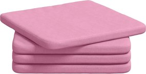 vidaXL Μαξιλάρια καθισμάτων 4 pcs Ροζ 40 x 40 x 3 cm ύφασμα