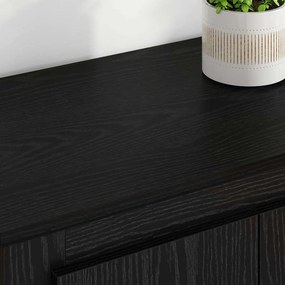 vidaXL Highboard με συρτάρι 3 pcs Μαύρη Οξυά Επεξεργασμένο ξύλο