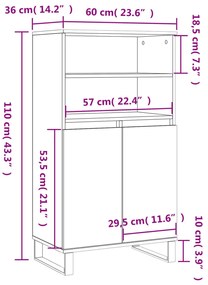 ΝΤΟΥΛΑΠΙ ΜΑΥΡΟ 60 X 36 X 110 ΕΚ. ΑΠΟ ΕΠΕΞΕΡΓΑΣΜΕΝΟ ΞΥΛΟ 831493