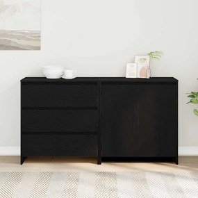 vidaXL Πλαϊνό γραφείο 2 pcs Μαύρο 70 x 41 x 75 εκ. Επεξεργασμένο ξύλο