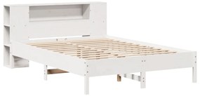 vidaXL Κρεβάτι Βιβλιοθήκη Χωρίς Στρώμα 120x200 εκ Μασίφ Ξύλο Πεύκο