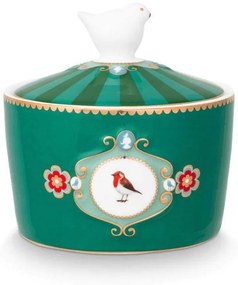 ΔΟΧΕΙΟ ΖΑΧΑΡΗΣ 300ml PIP STUDIO - LOVE BIRDS MEDALLION EMERALD-GREEN