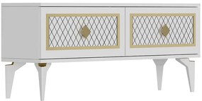 Έπιπλο Τηλεόρασης Arel 475OLV2647 120x29,6x49cm White-Gold