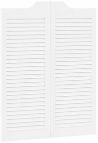 vidaXL Swing Doors Louvred Design 2 ζευγών Λευκό 100x80 cm