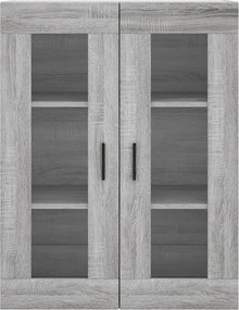 vidaXL Ντουλάπι Γκρι Sonoma 69,5 x 34 x 180 εκ. Επεξεργασμένο Ξύλο