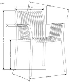 K492 chair white DIOMMI V-CH-K/492-KR-BIAŁY