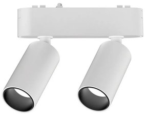 Σποτ Μαγνητικής Ράγας Bisqit VK/04469/TR/W/DW/S/2 40V Ultra Slim LED 2x4W 2700K-6000K 518lm 24° CRI>90 IP20 White VKLed