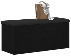 vidaXL Παγκάκι Αποθήκευσης Μαύρη Δρυς 100x40x45 εκ. Συνθετικό Ξύλο