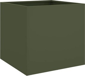 vidaXL Ζαρντινιέρα Λαδί 42x40x39 εκ. από Χάλυβα