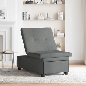 vidaXL Καναπές κρεβάτι 3 σε 1  - Σχεδιασμός pull-out, σκούρο γκρι ύφασμα