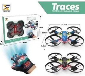 Φορητό Αναδιπλούμενο Drone Με Έλεγχο Χεριού 2.4GHz XF-CF-946A Μαύρο/Μπλε/Κόκκινο