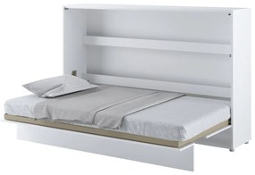 Κρεβάτι - ντουλάπα Concept Pro Lenart AH115, Μονόκλινο, Άσπρο, 120x200, Πλαστικοποιημένη μοριοσανίδα, Ινοσανίδες μέσης πυκνότητας, Τάβλες για Κρεβάτι,