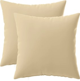 vidaXL Κάλυμμα Μαξιλαριού 2 pcs HEERLEN Μπεζ 50 x 50 cm Πολυεστέρας