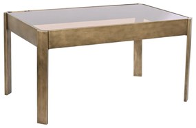 Τραπεζάκι Καφέ DKD Home Decor 102 x 62 x 53 cm Κρυστάλλινο Μέταλλο Αλουμίνιο
