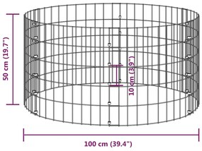 vidaXL Κομποστοποιητής Κήπου Ø100x50 εκ. Γαλβανισμένος Χάλυβας