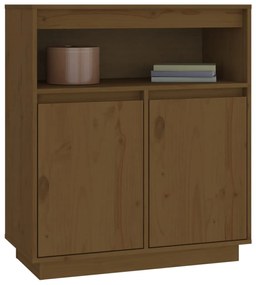 vidaXL Ντουλάπι Καφέ Μελί 70x34x80 εκ. από Μασίφ Ξύλο Πεύκου