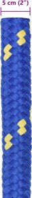 vidaXL Σχοινί Boat 50 χιλ. 10 m Μπλε polypropylene