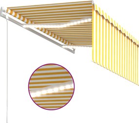 vidaXL Ηλεκτρική τέντα με LED και αισθητήρα 3,5 x 2,5 m