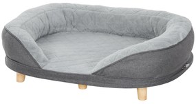 PawHut Κρεβάτι σκύλου για σκύλους έως 25 kg, αφαιρούμενο κάλυμμα, αντιολισθητικά πόδια, 90 x 78 x 25 cm, γκρι