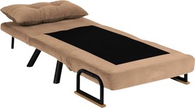 Πολυθρόνα-Κρεβάτι Ανοιχτό Καφέ SANDO SINGLE 78x67x78