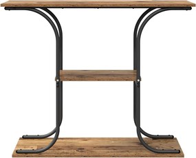 vidaXL Τραπέζι κονσόλας με ράφι Παλιό ξύλο 101 x 35 x 80,5 εκ