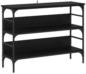 vidaXL Τραπέζι κονσόλας Μαύρη δρυς 100 x 32 x 75 εκ Επεξεργασμένο ξύλο