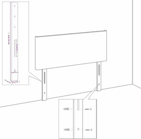 vidaXL Κεφαλάρι Μπλε 100x5x118/128 εκ. Ύφασμα