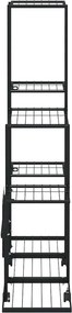vidaXL Ανθοστήλη με Ρόδες Μαύρη 94,5 x 25 x 92,5 εκ. Μεταλλική