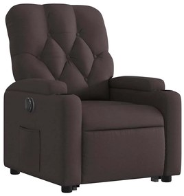 vidaXL Πολυθρόνα Ηλεκτρική Ανακλινόμενη Ανύψωση Σκ. Καφέ Υφασμάτινη