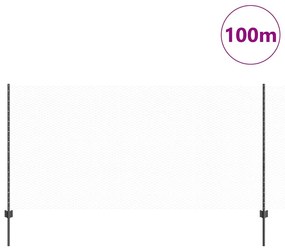 vidaXL Φράχτης με Στήλες. Γκρι 1.2 x 100 m Ατσάλι