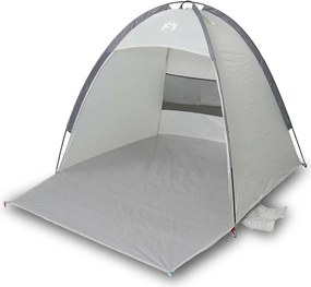 vidaXL Σκηνή Παραλίας Pop Up 3 Ατόμων Αδιάβροχη Γκρι